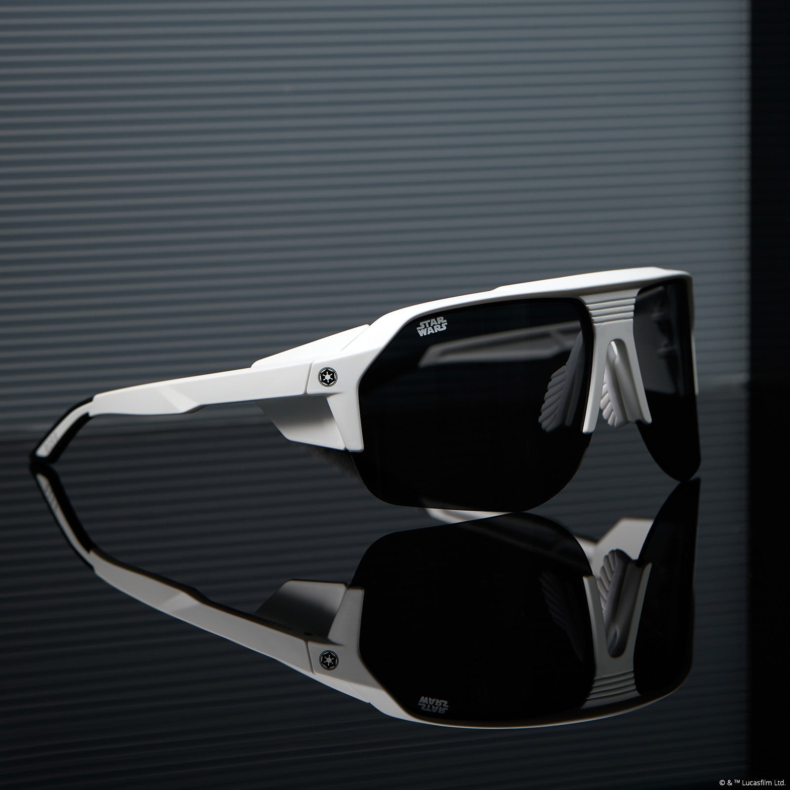 Unisex | Stormtrooper Sport Sunglasses | Galactic White | Category 3 Dark Grey Polarized Lenses