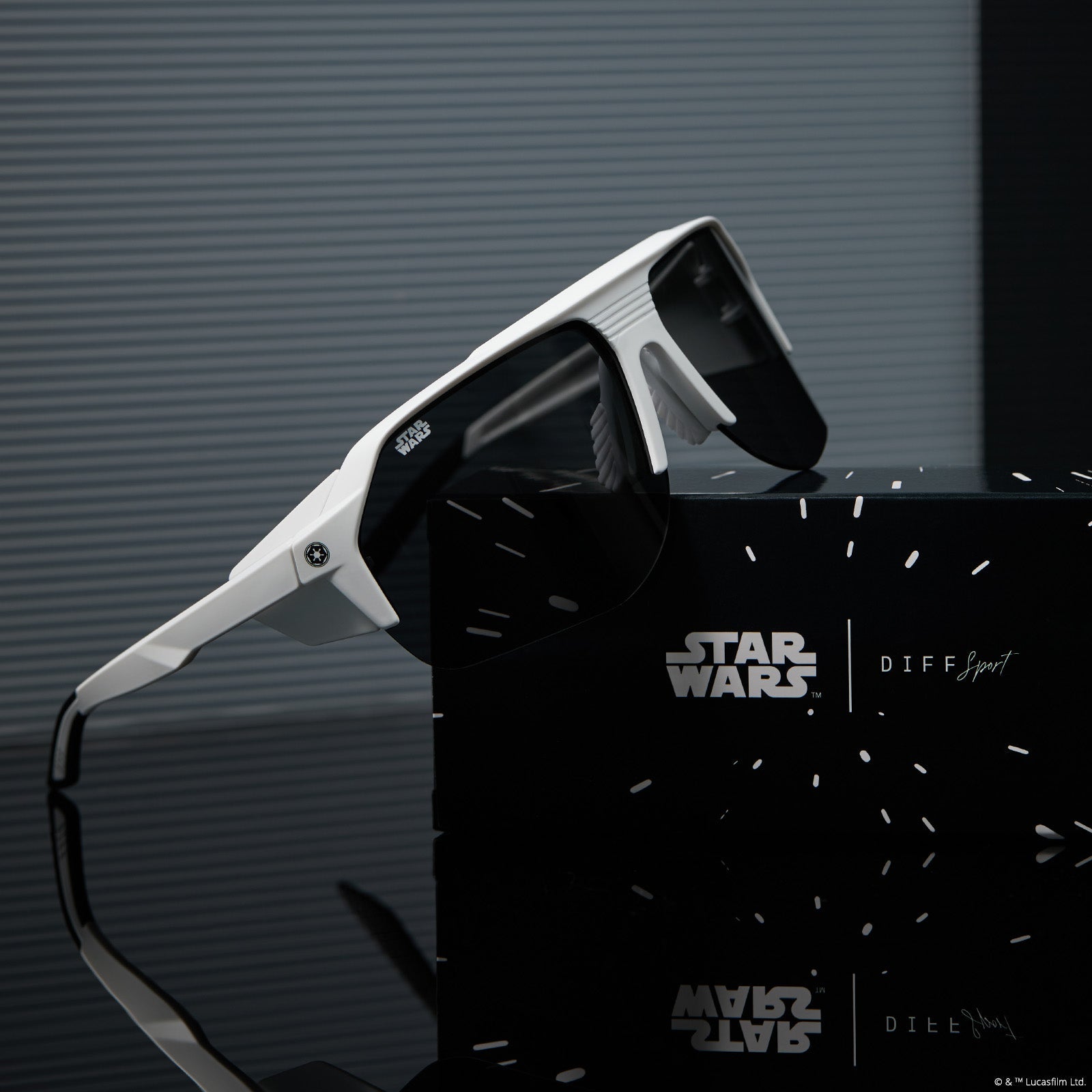Unisex | Stormtrooper Sport Sunglasses | Galactic White | Category 3 Dark Grey Polarized Lenses