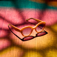 Womens | Enid Sinclair Sunglasses | Enids Pink | Orange Stripe Sweater/Rosy Highlight Lenses