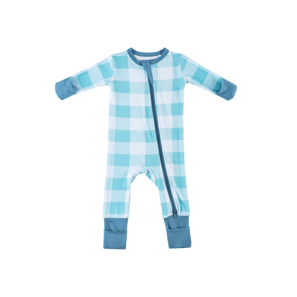 Boy | Bamboo Pajama Bundle | Aqua Gingham
