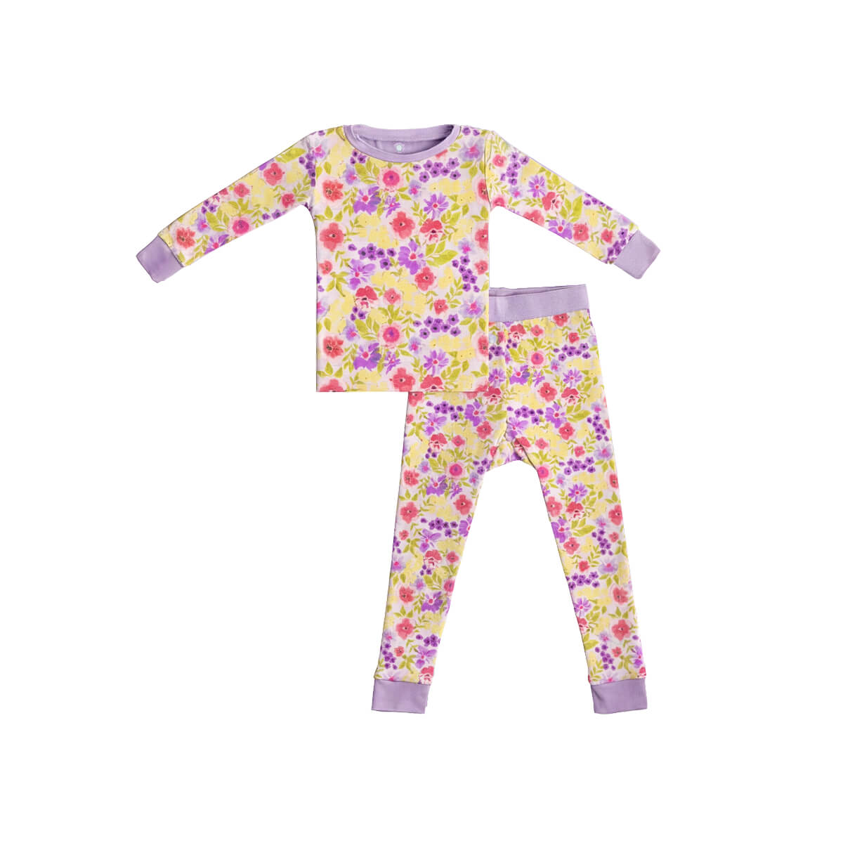 Girl | Toddler/Kids Bamboo Pajamas | Spring Floral (V2)