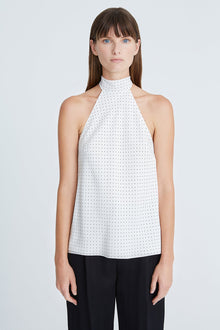 Halston | Loren Cdc Micro Dot Top | Chalk/Black Micro Dot Print