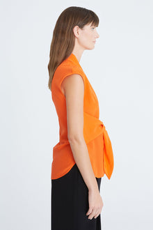 Halston | Lola Cdc Tie Front Top | Orangeade