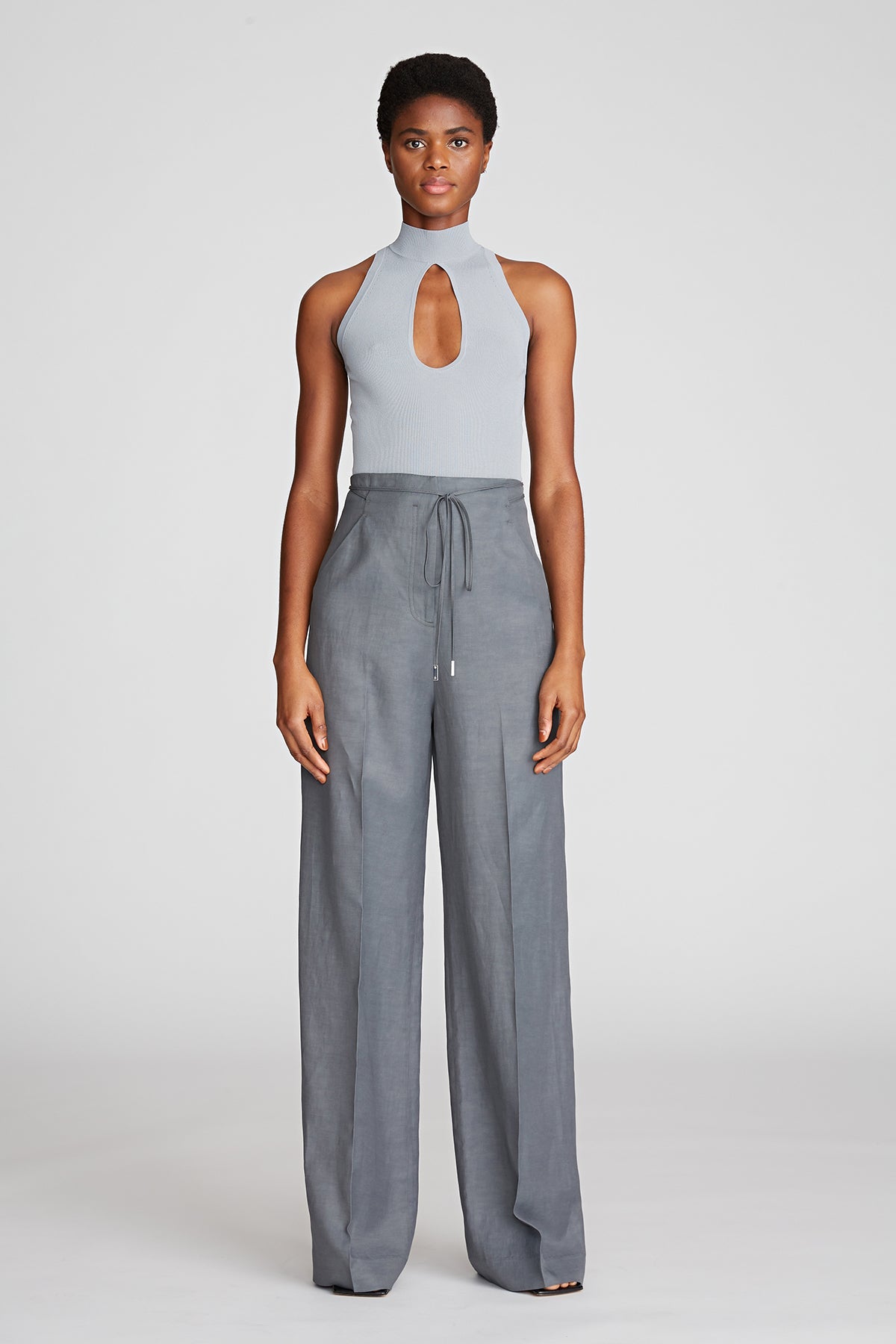 Halston | Kit Top In Matte Viscose | Pewter