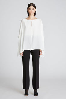 Halston | Wendy Top In Crepe De Chine | Chalk