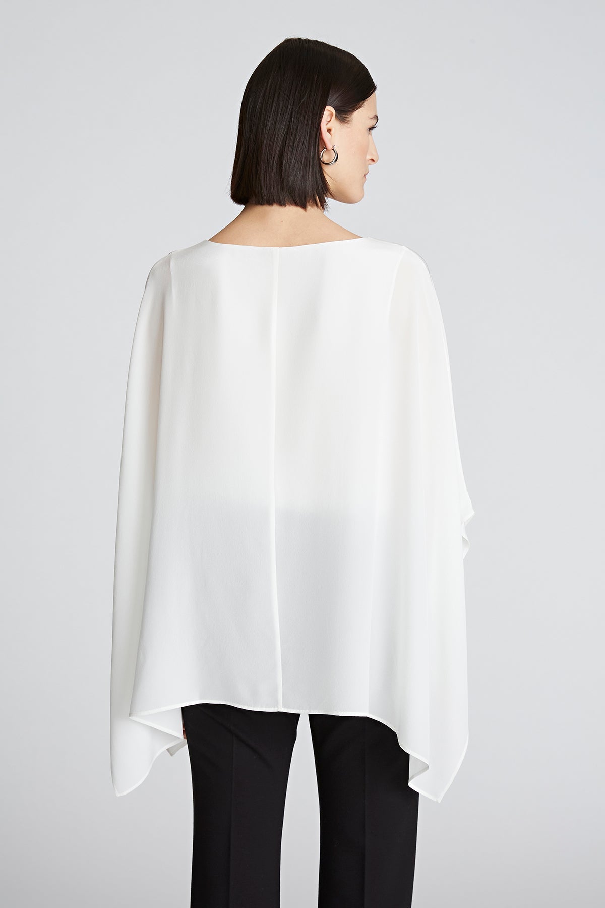 Halston | Wendy Top In Crepe De Chine | Chalk
