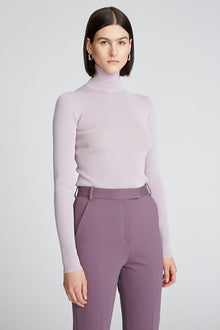 Halston | Ty Turtleneck In Matte Viscose | Light Plum