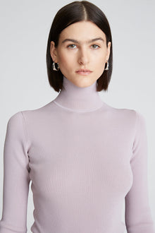 Halston | Ty Turtleneck In Matte Viscose | Light Plum