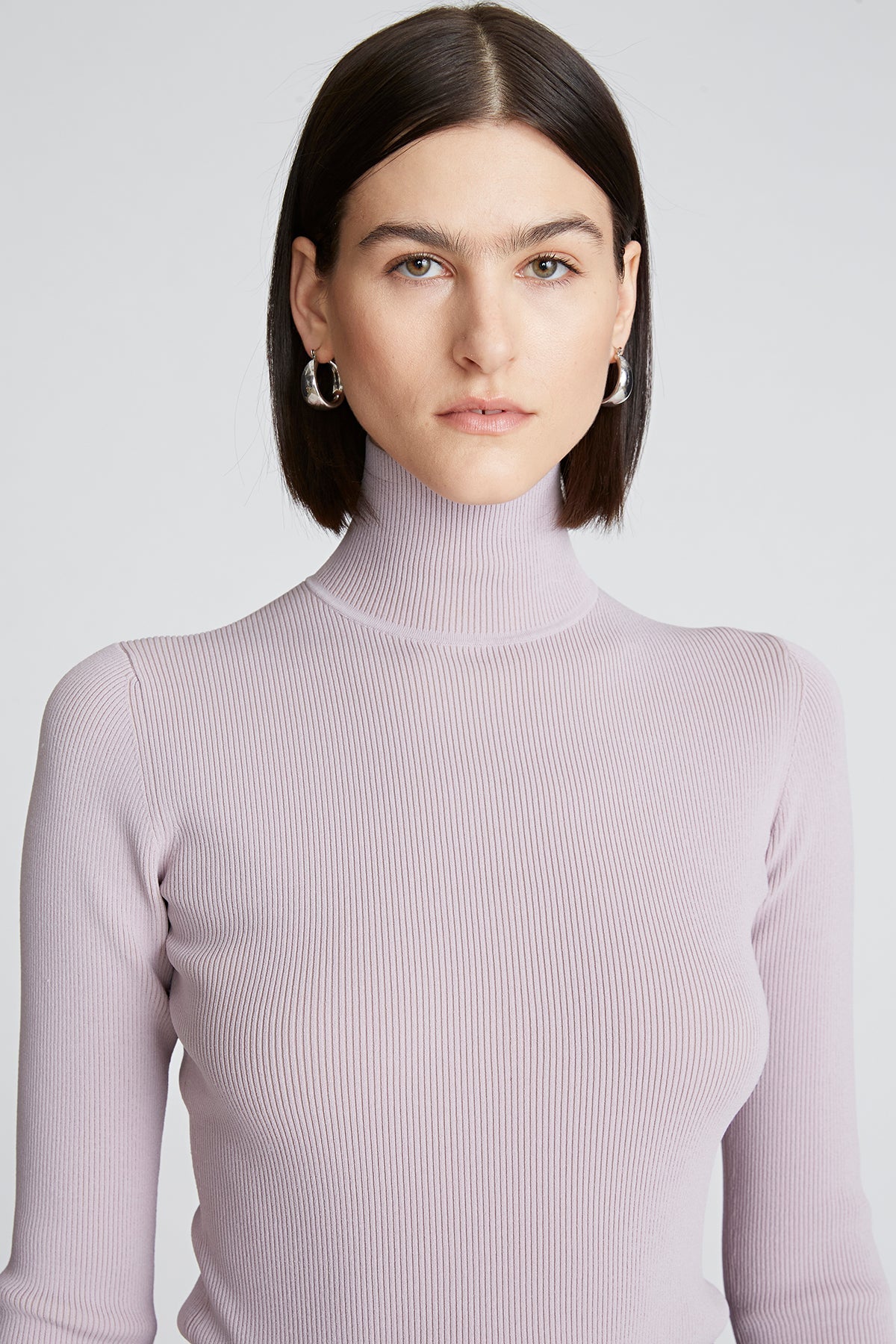 Halston | Ty Turtleneck In Matte Viscose | Light Plum