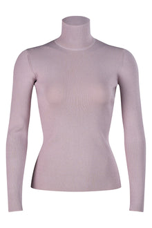 Halston | Ty Turtleneck In Matte Viscose | Light Plum