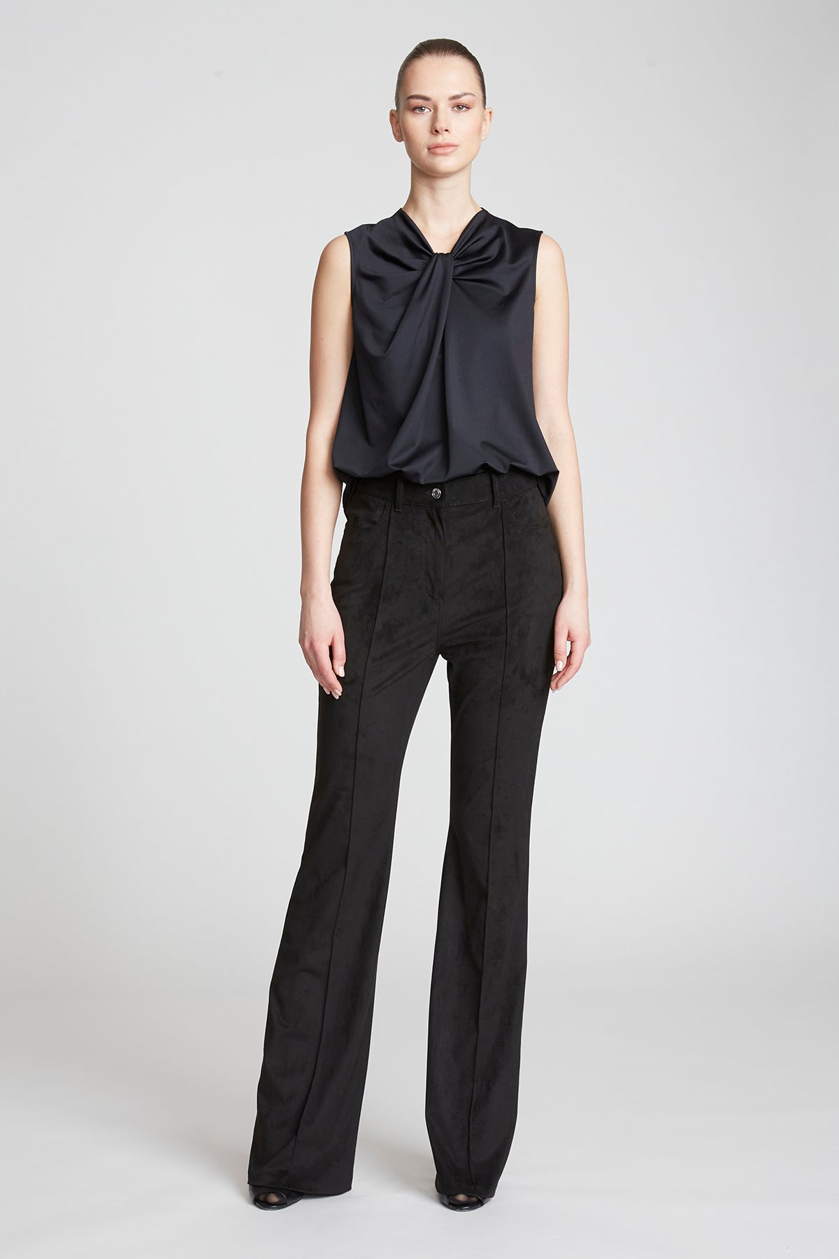 Halston | Mckinley Top In Luxe Jersey | Black