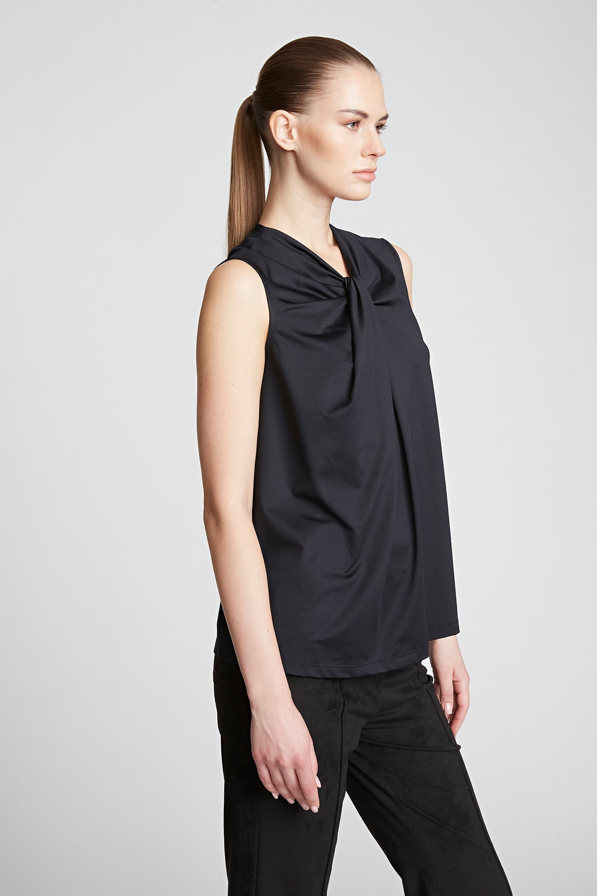 Halston | Mckinley Top In Luxe Jersey | Black