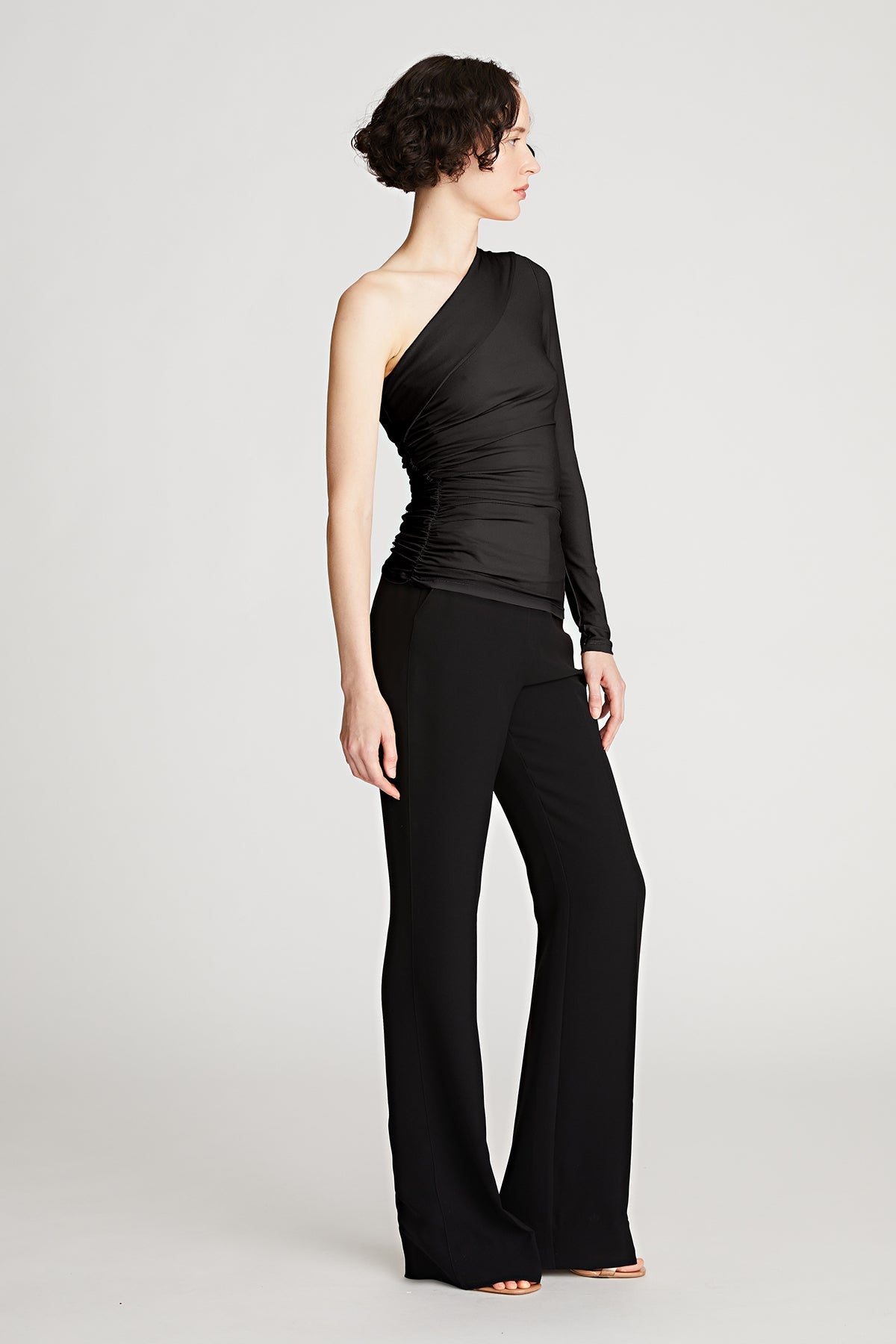 Halston | Stefanie Top In Stretch Jersey | Black
