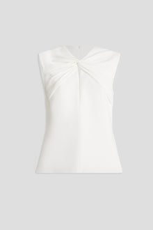 Halston | Faren Top In Fluid Crepe | Chalk