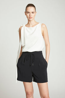 Halston | Alexandria Crepe Shorts | Black