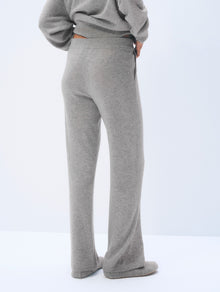 Cashmere Wide Leg Pant | Grey Heather