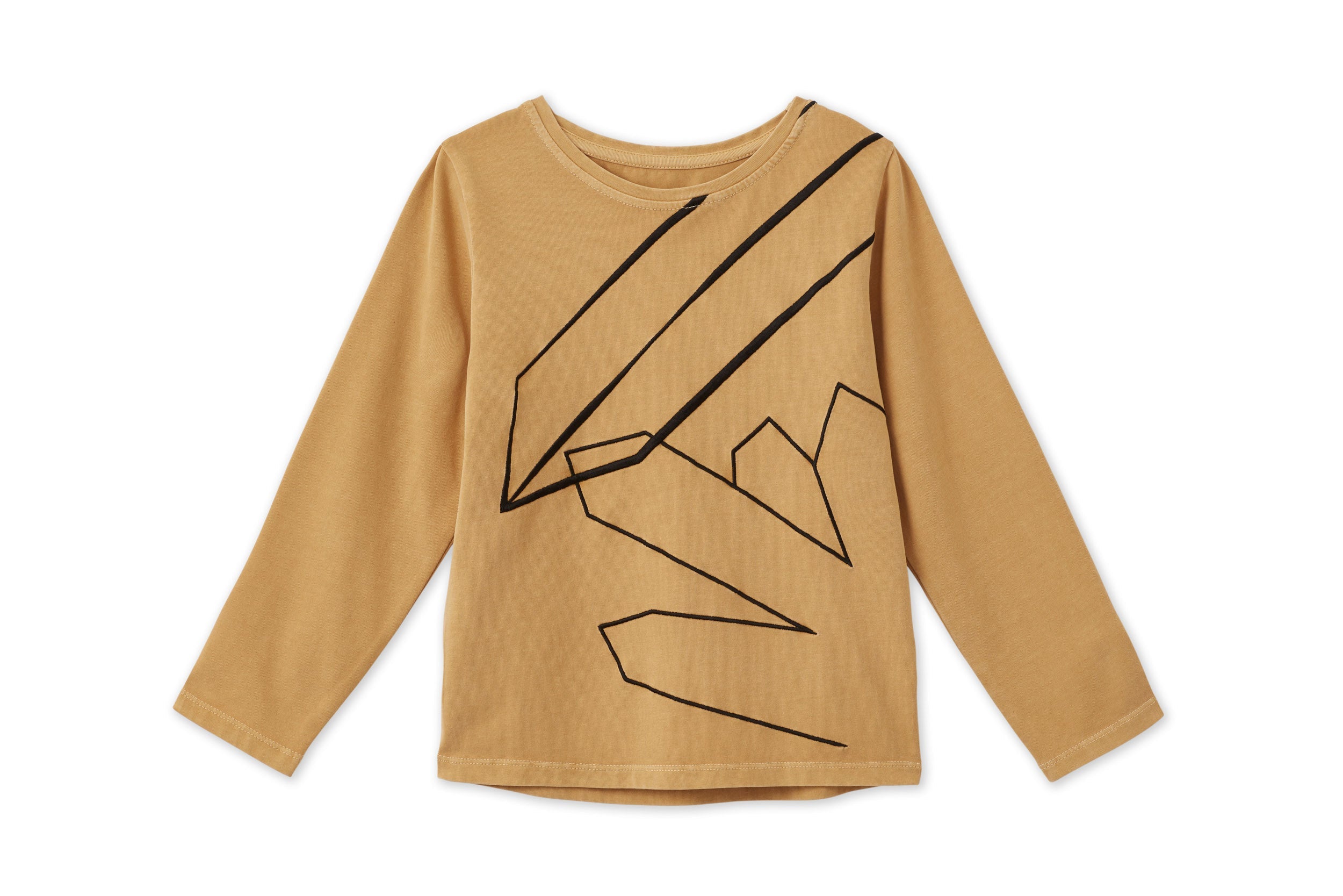 Unisex | Long Sleeve Embroidered Organic Cotton T-Shirt | Vild Lab No. 12 - Earth Rocks! Print