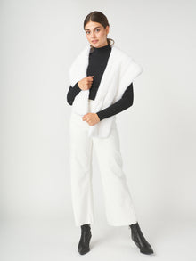 Mink Fur Pull-Through Stole | Women | White