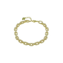 The Iced Out Cable Link Bracelet | 18KT Gold Vermeil & Sterling Silver