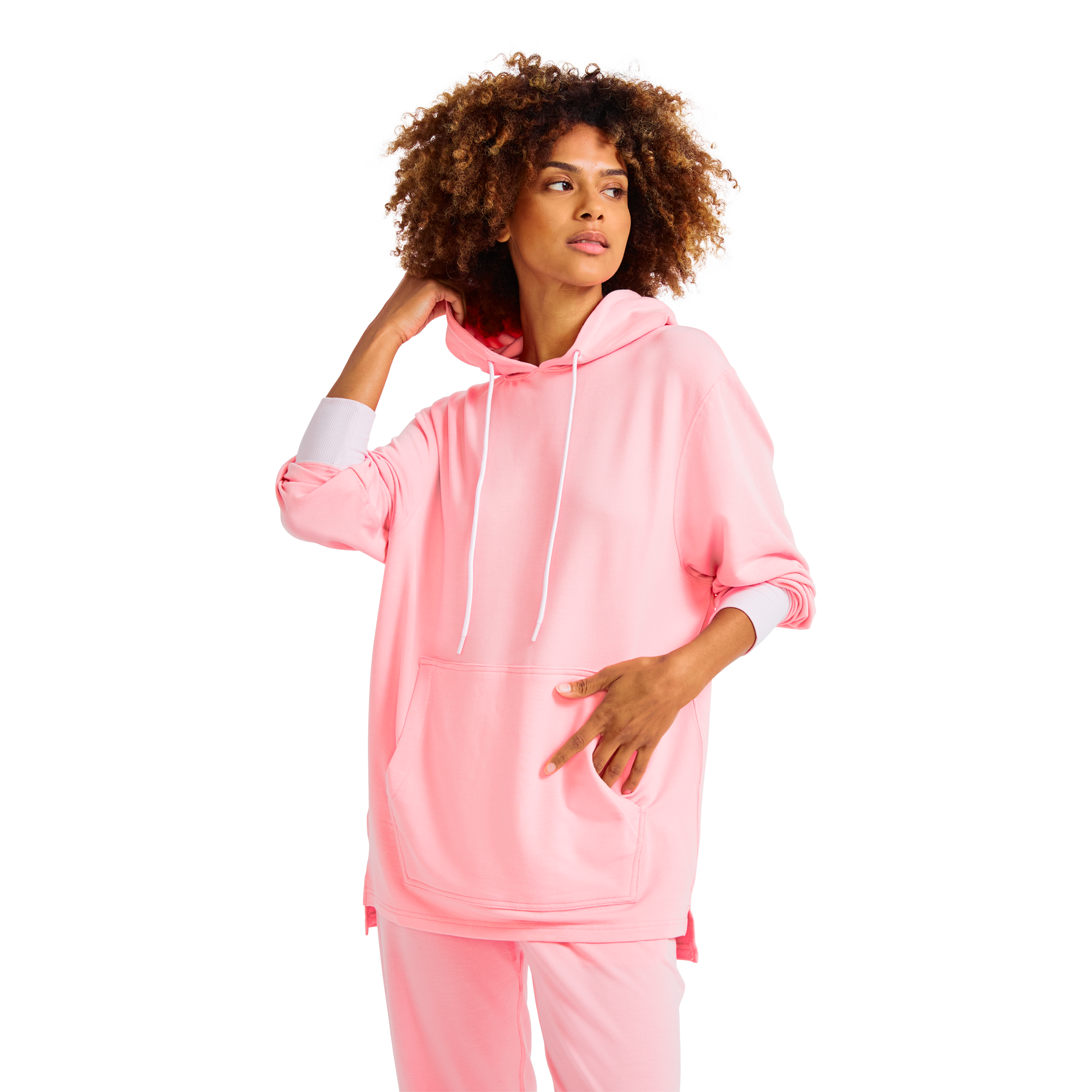 Modal French Terry House Hoodie | Flamingo/Taffy