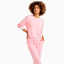 Modal French Terry Long-Sleeve Lounge Tee | Flamingo/Taffy