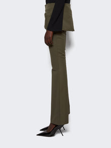 Women | Courrèges | Modular Overskirt Bootcut Pants | Camouflage Green
