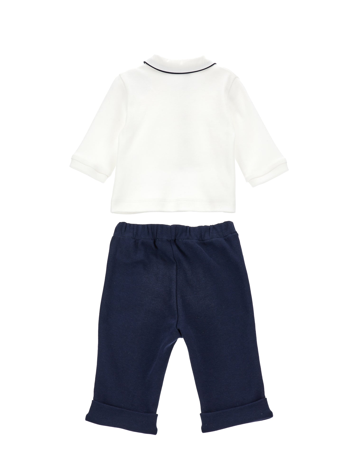 Boys | Elegant Cotton Set | Cream/Blue