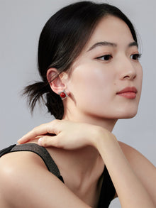 Earring | Silver/Brown