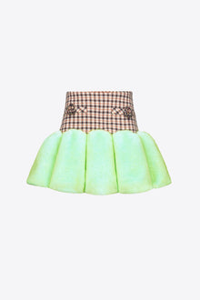 Faux Fur Godet Mini Skirt | Caramel Multi