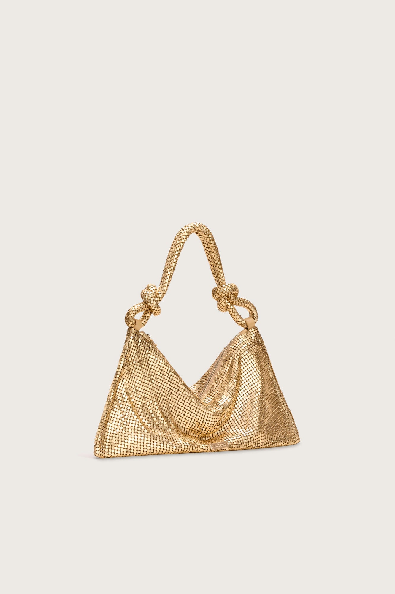 Hera Nano Shoulder Bag | Brushed Brass Chainmail