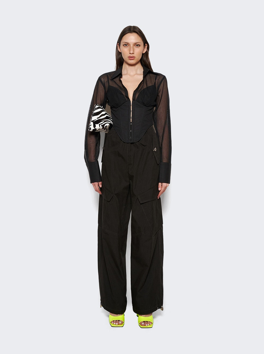 Women | The Attico | Devon Mule 115mm | Fluorescent Yellow