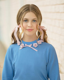 Girl | Maya Cotton Sweater Top | Blue