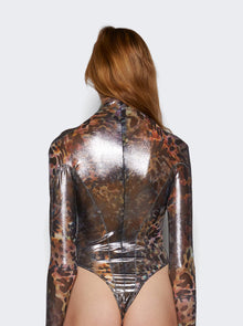 Women | Mugler | Printed Bodysuit | Octopus & Silver