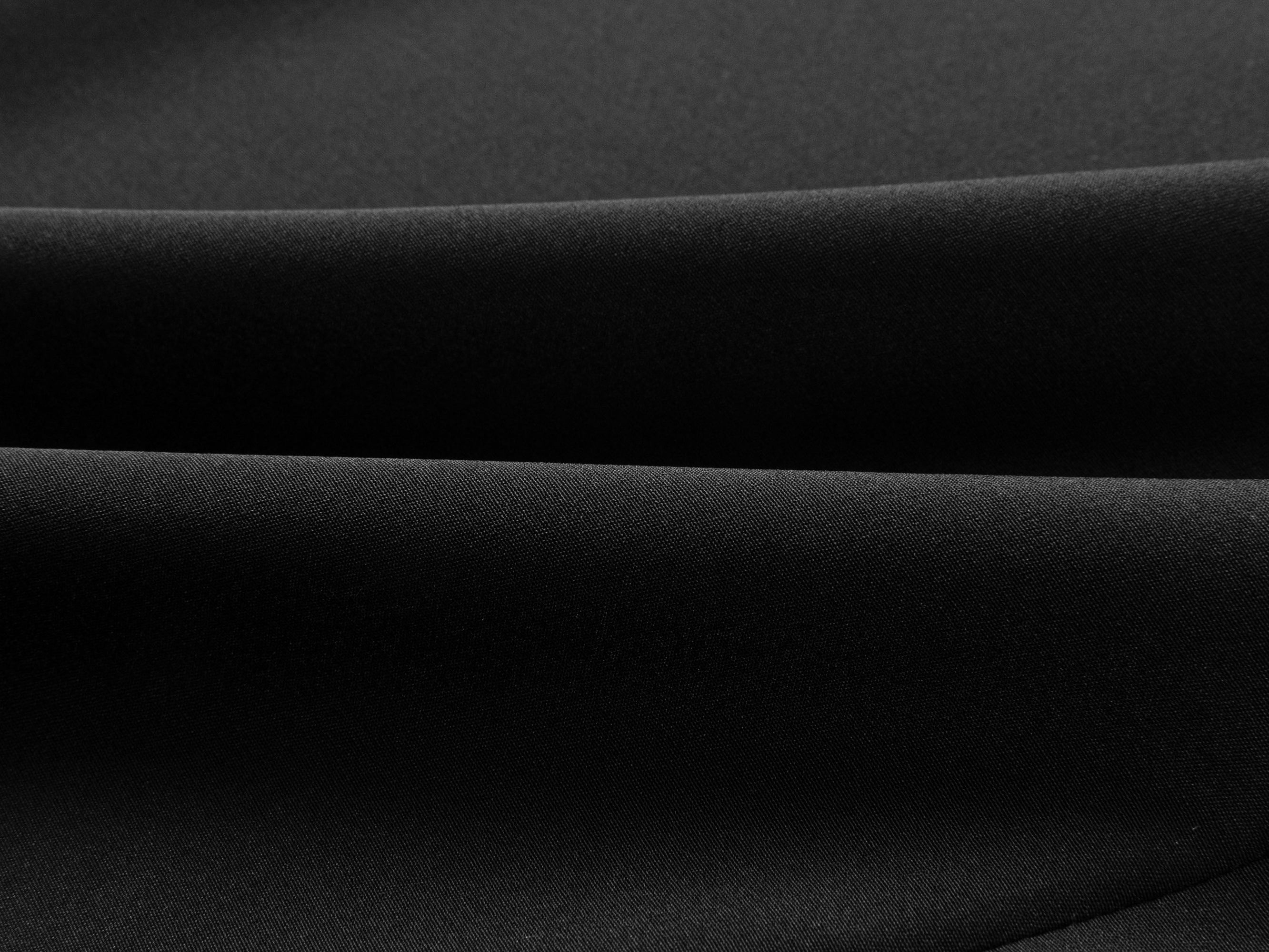 Silk V-Neck Embroidered Sleeveless Waist-Defining Dress | Black
