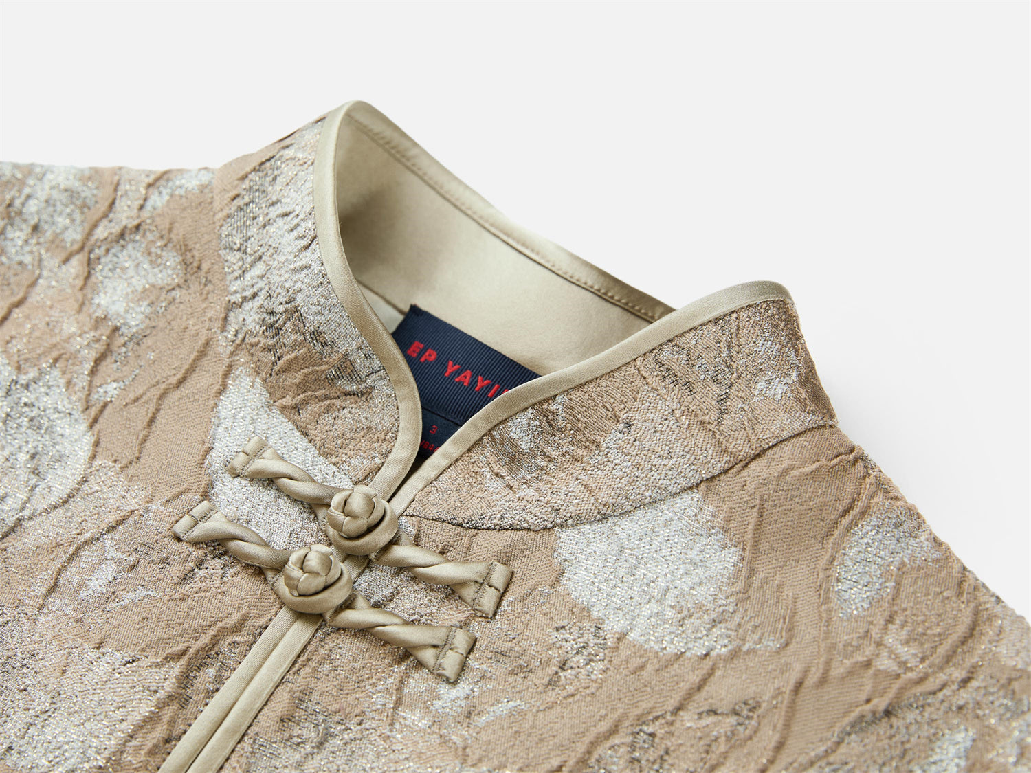 National Style Stand Collar Jacket | Khaki