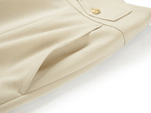 Triacetate Straight Flared Pants | Beige