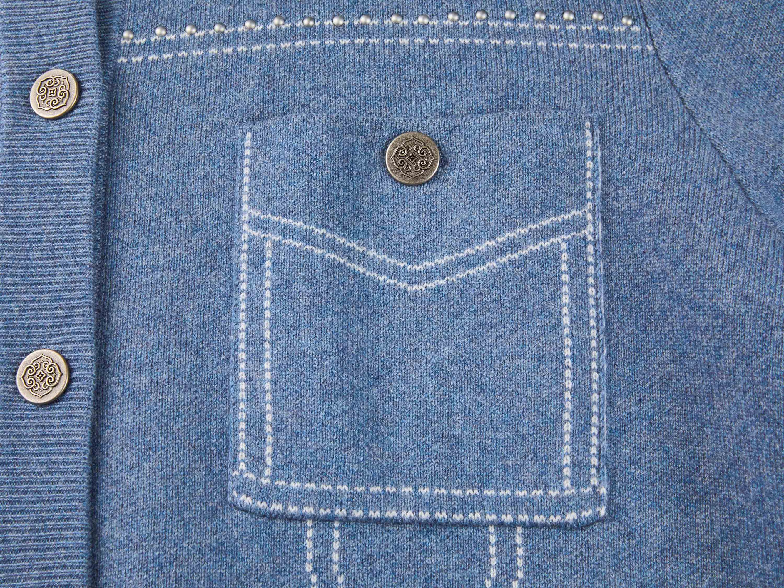 Wool Cashmere Top | Blue