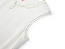 Silk Vest Sleeveless Top | White