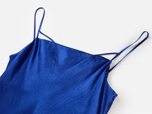 Acetate Slip Dress | Blue