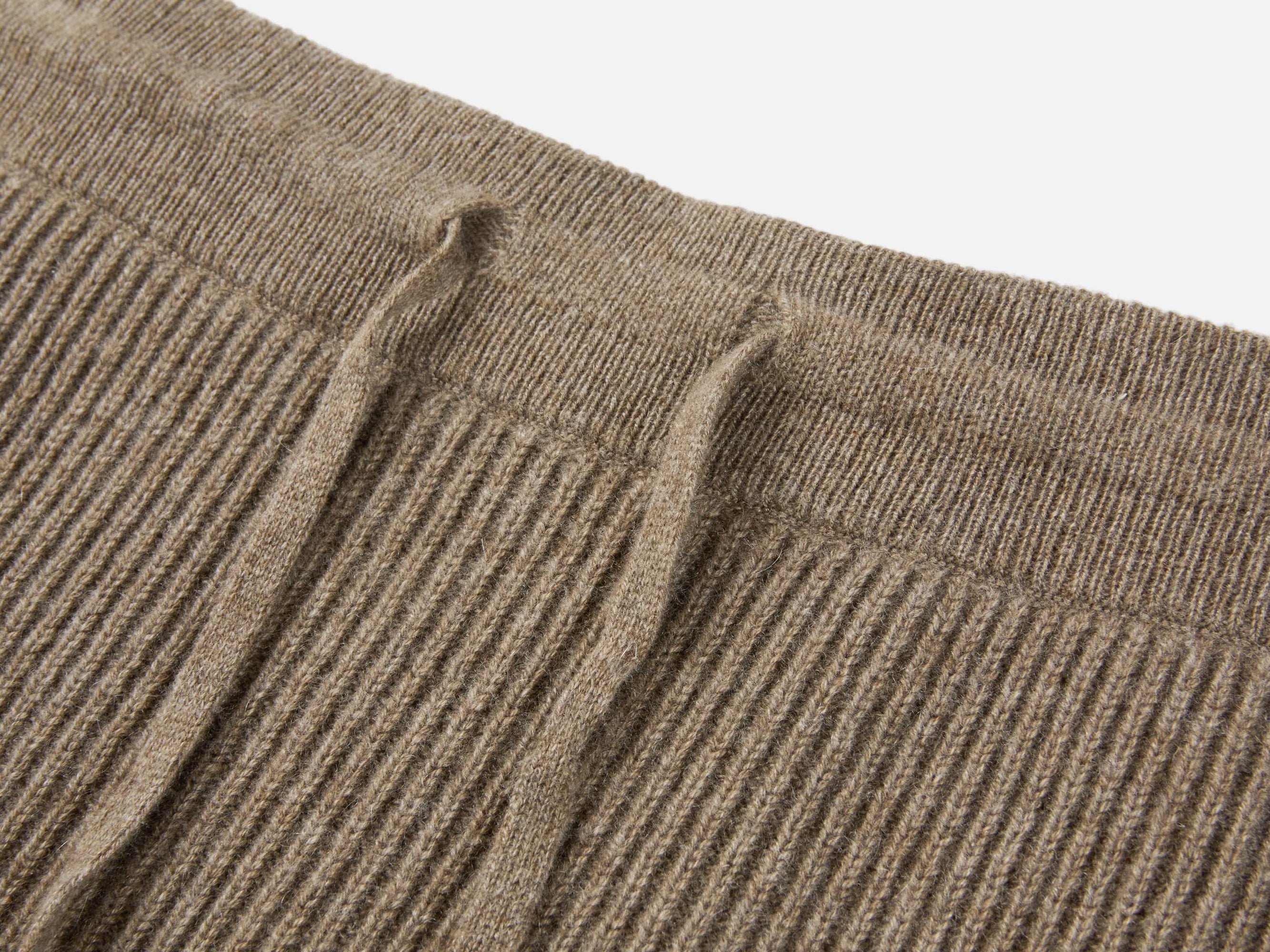 Ribbed Cashmere Skirt | Brown