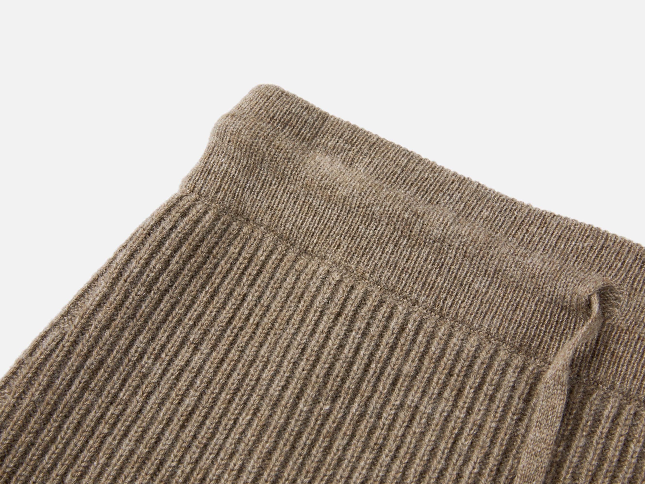 Ribbed Cashmere Skirt | Brown