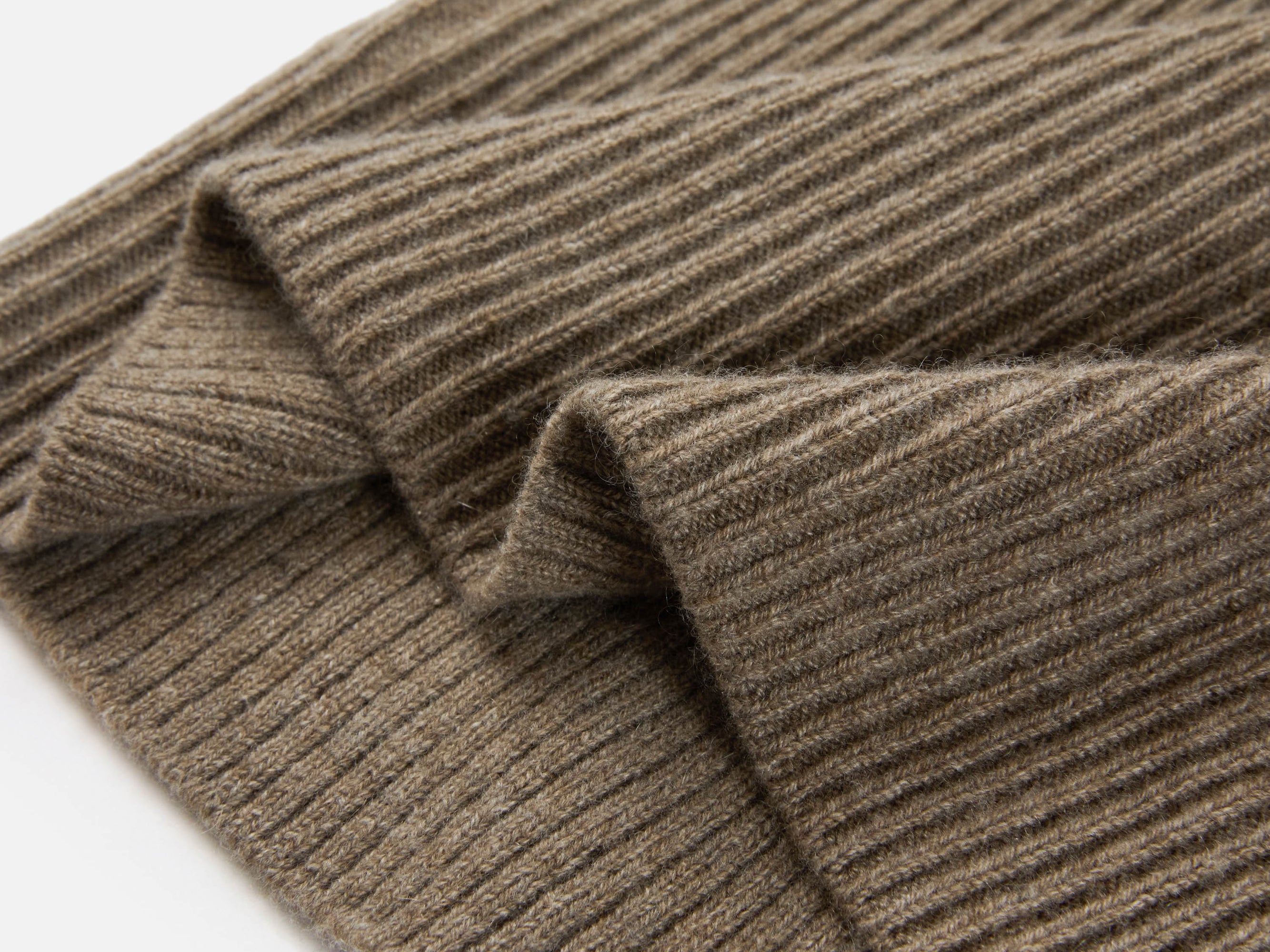 Ribbed Cashmere Skirt | Brown