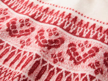 Cashmere Jacquard Cardigan | Red