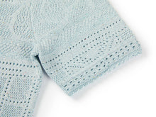 Short Sleeve Knit Top | Light Blue