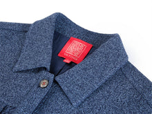 Knit Denim-Look Jacket | Navy