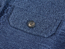 Knit Denim-Look Jacket | Navy