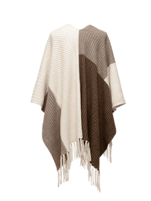 Printed Shawl | Beige/Brown