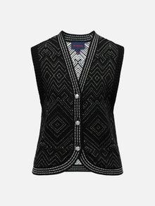 Wool Knit Vest | Black