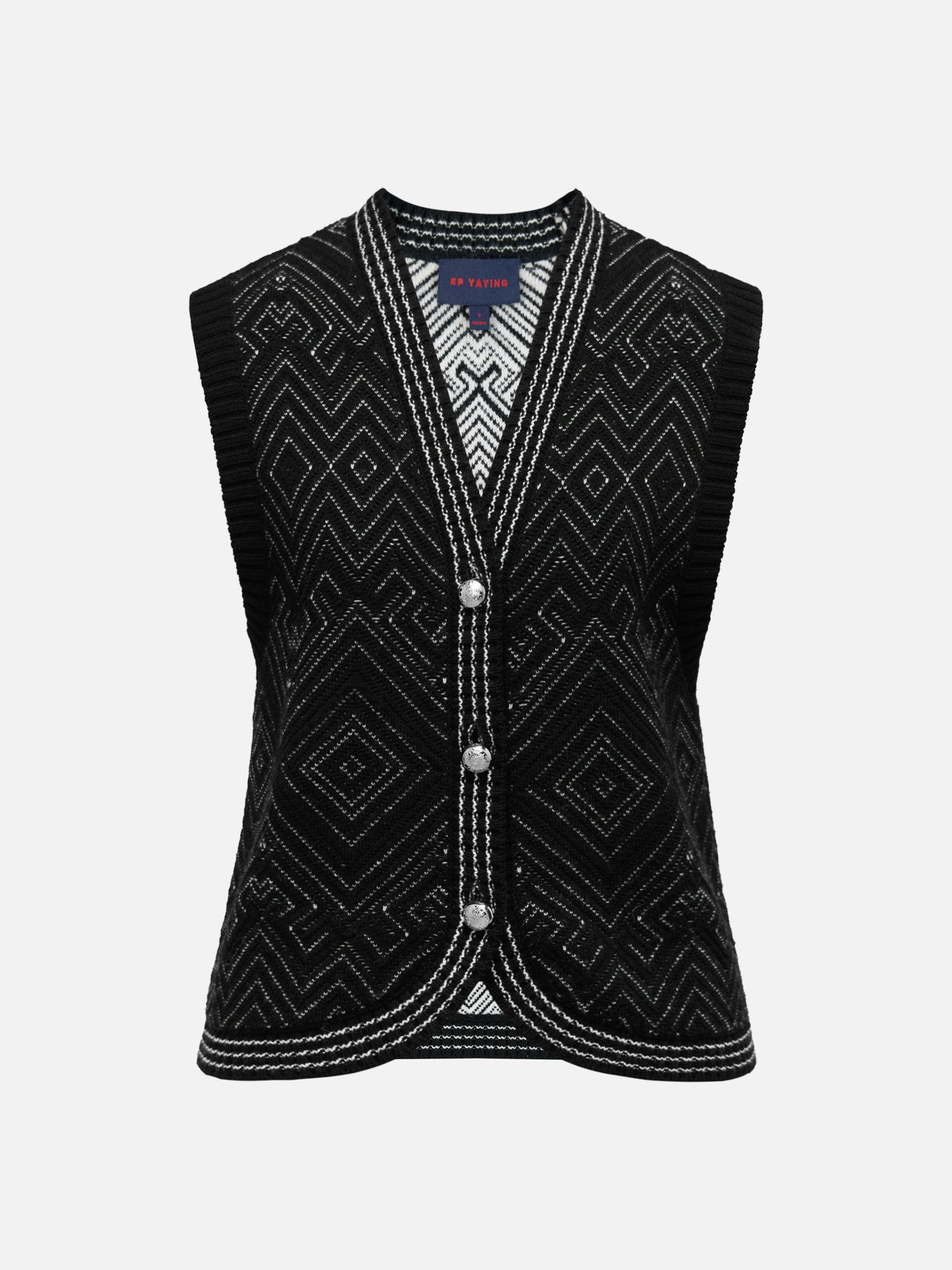 Wool Knit Vest | Black