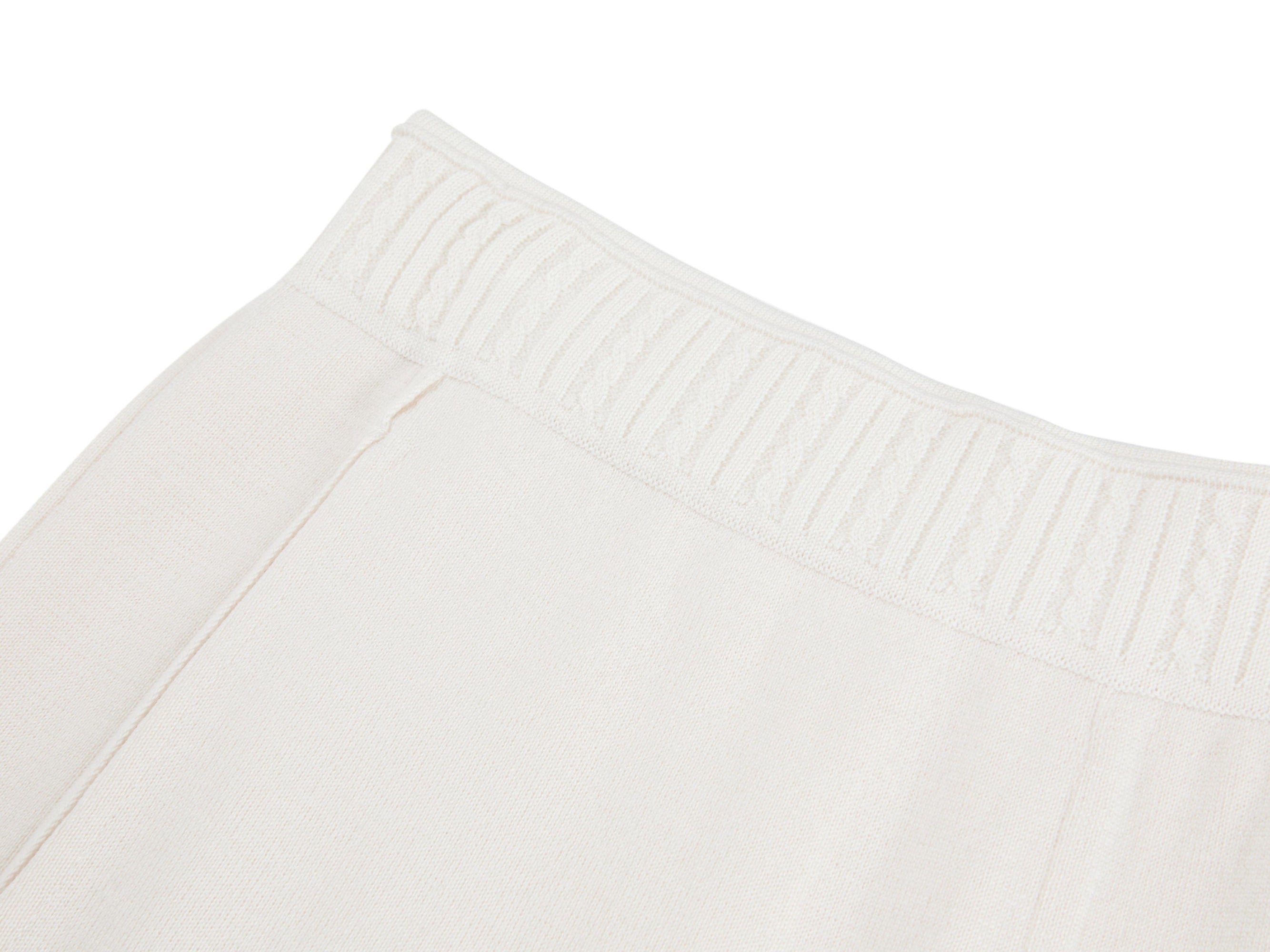 Wool Cashmere Straight-Leg Pants | Beige